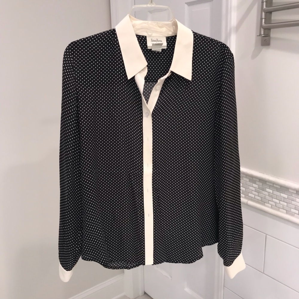 Neiman Marcus 100% Silk Button Down Size 10